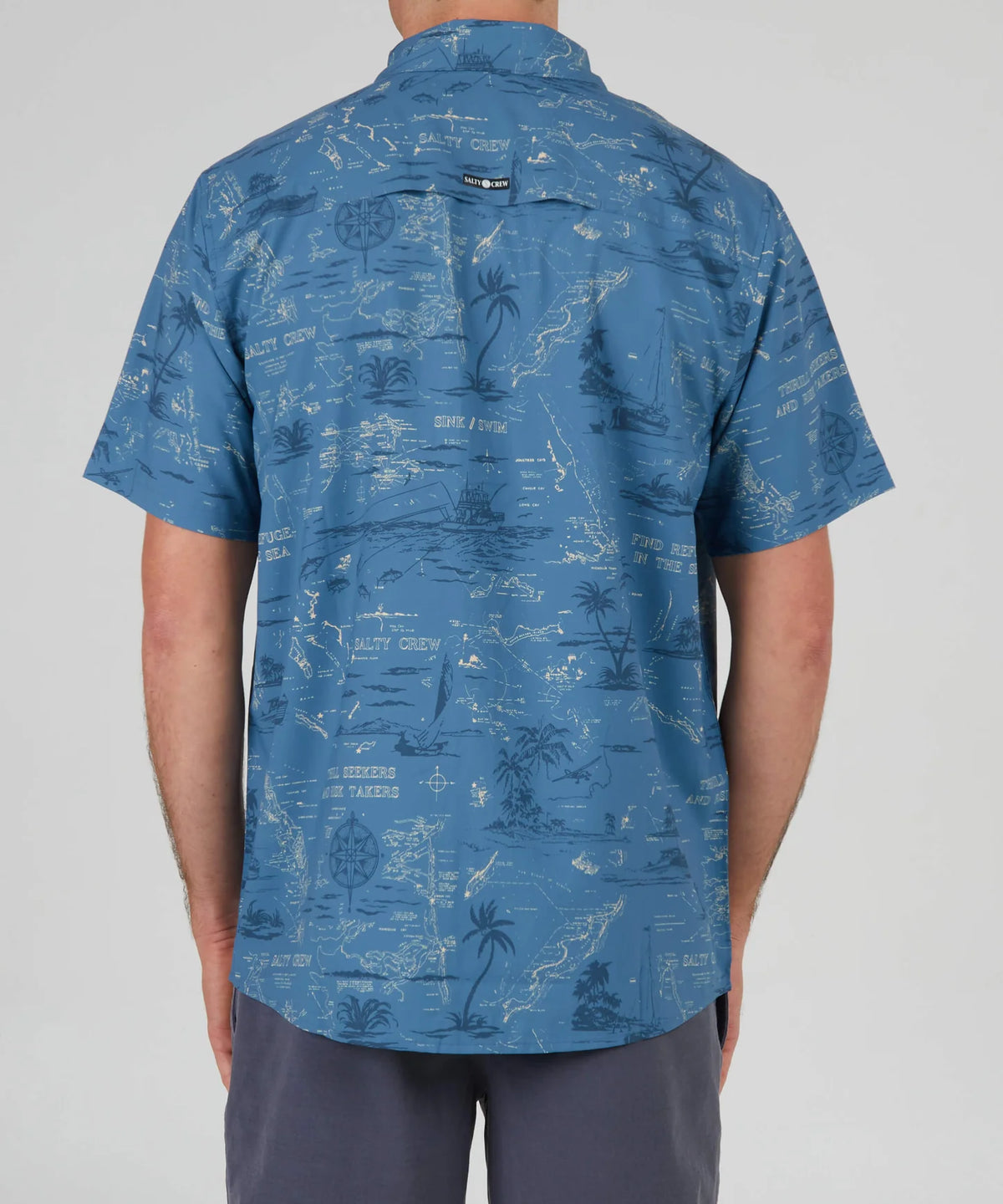 Salty Crew Seafarer S/S Tech Woven - Slate