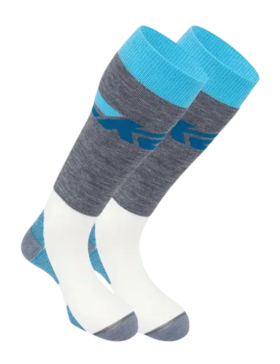 K2 Allround Skisokker (2-pack) - Naturlig/Lysegrå/Blå