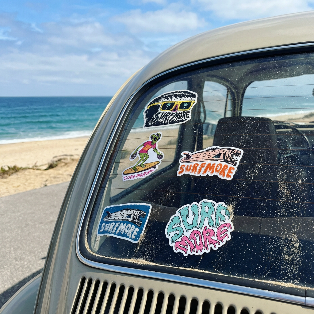SURFMORE Sticker Pack i 5 unikke klistermærker